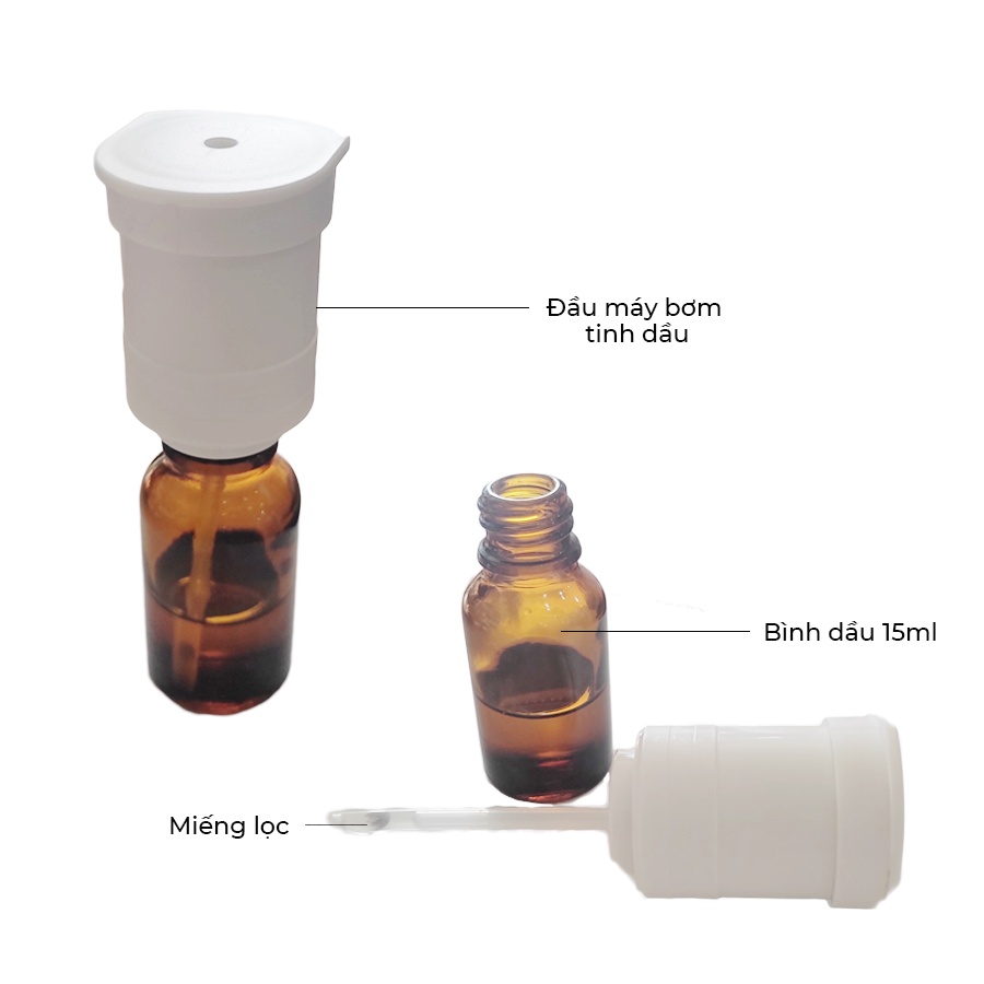 KODO Vase - Máy khuếch tán tinh dầu 20m2 (bình dầu 10ml/15ml), không pha nước