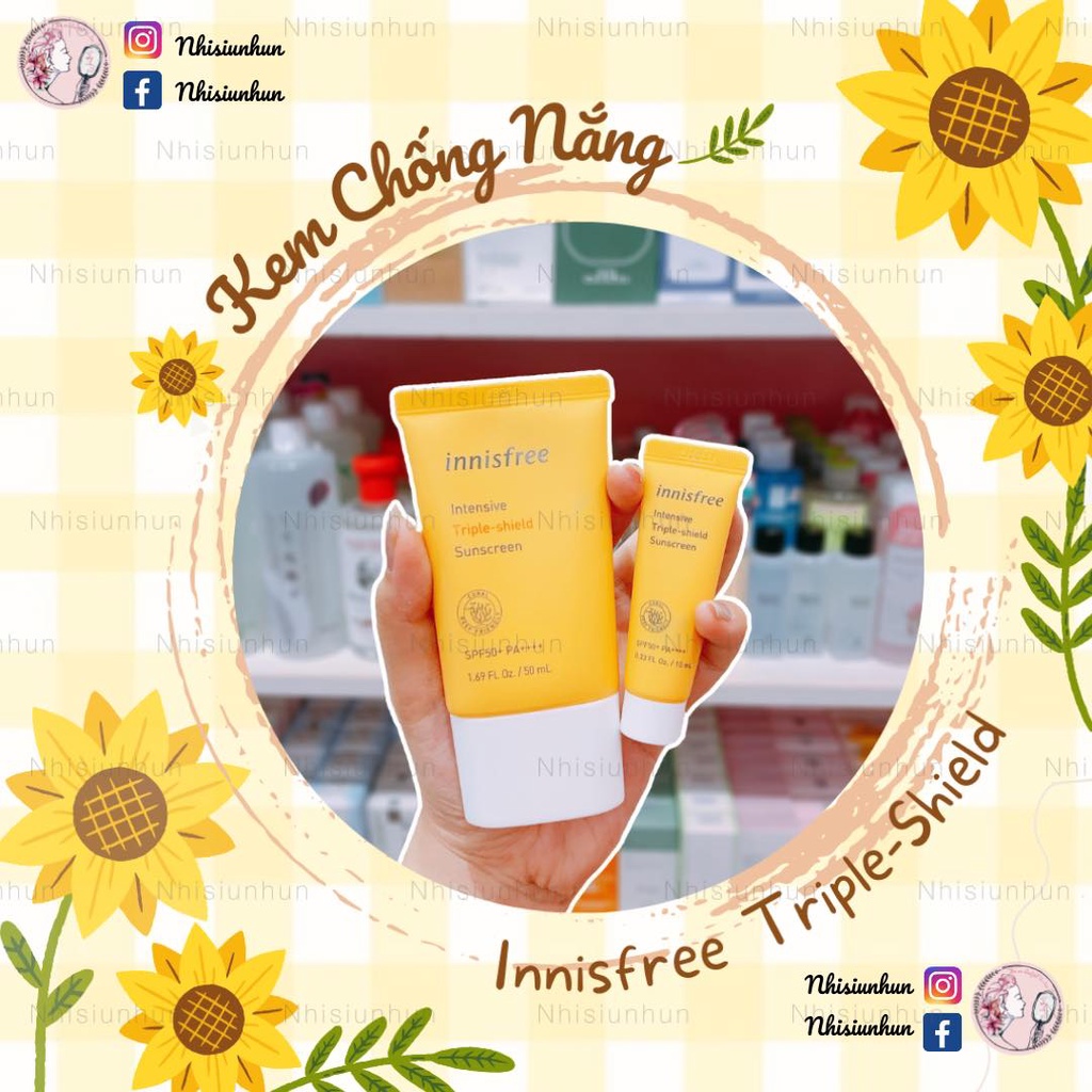 Kem Chống Nắng Innisfree Perfect UV Protection Cream Triple Care SPF50+/PA+++