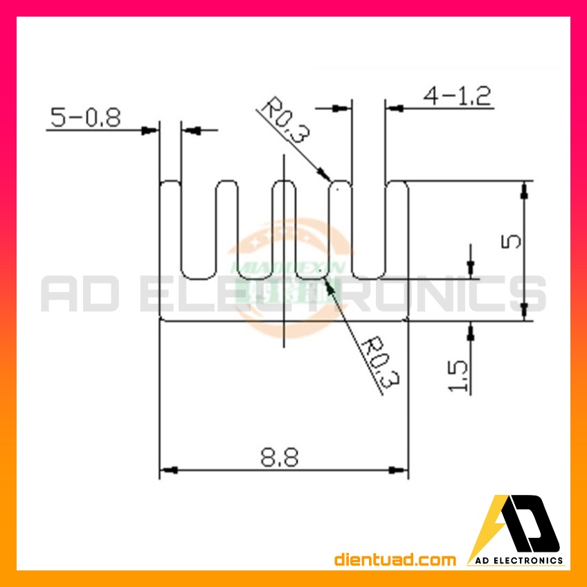 Khối Nhôm Tản Nhiệt Làm Mát 9x6x5mm 20x14x6mm....nhiều size