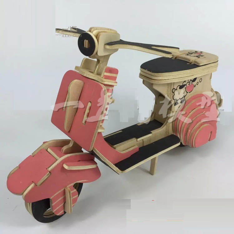Đồ chơi lắp ráp gỗ 3D Mô hình Xe máy Vespa