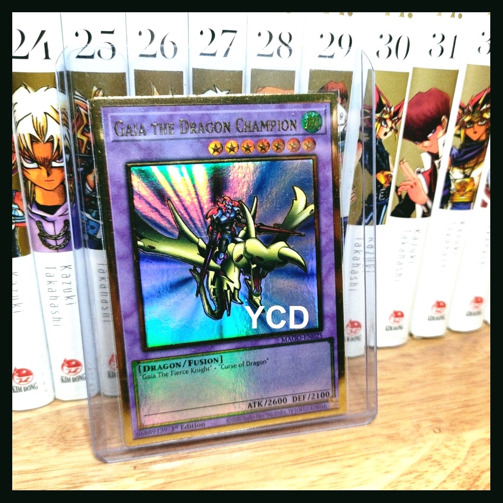 Thẻ bài yugioh chính hãng  Gaia the DragonChampion – Premium Gold Rare