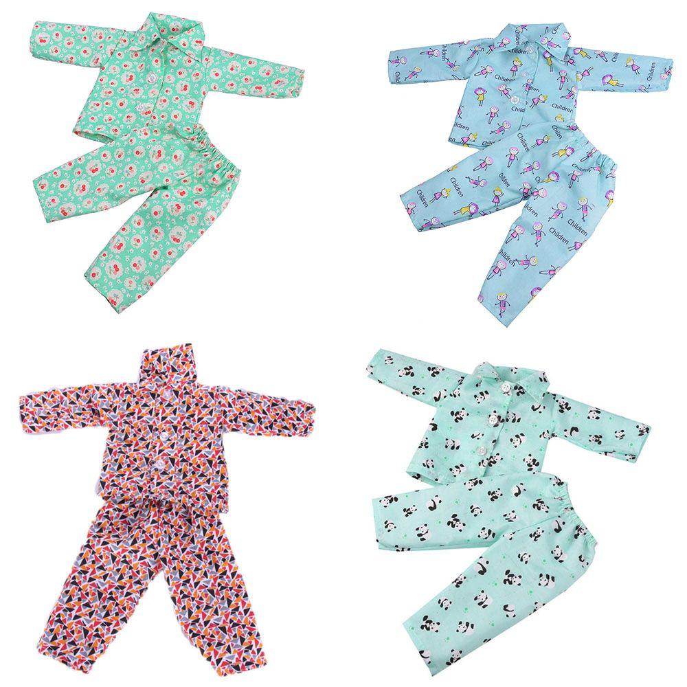 Layor1 Bộ Đồ Ngủ 4 Kiểu In Hoạt Hình Dành Cho Búp Bê 18Inch