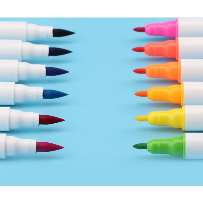 Bút màu Marker 12 màu  gốc nước 2 đầu hãng Baoke D289-12 