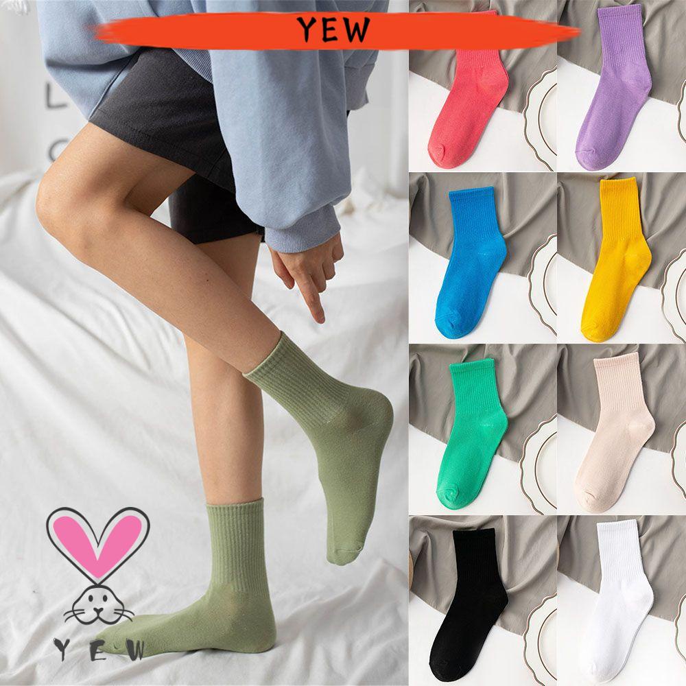Vớ Cotton Thể Thao Nhiều Màu Sắc Thoải Mái Thoáng Khí Phong Cách Harajuku Cho Nữ