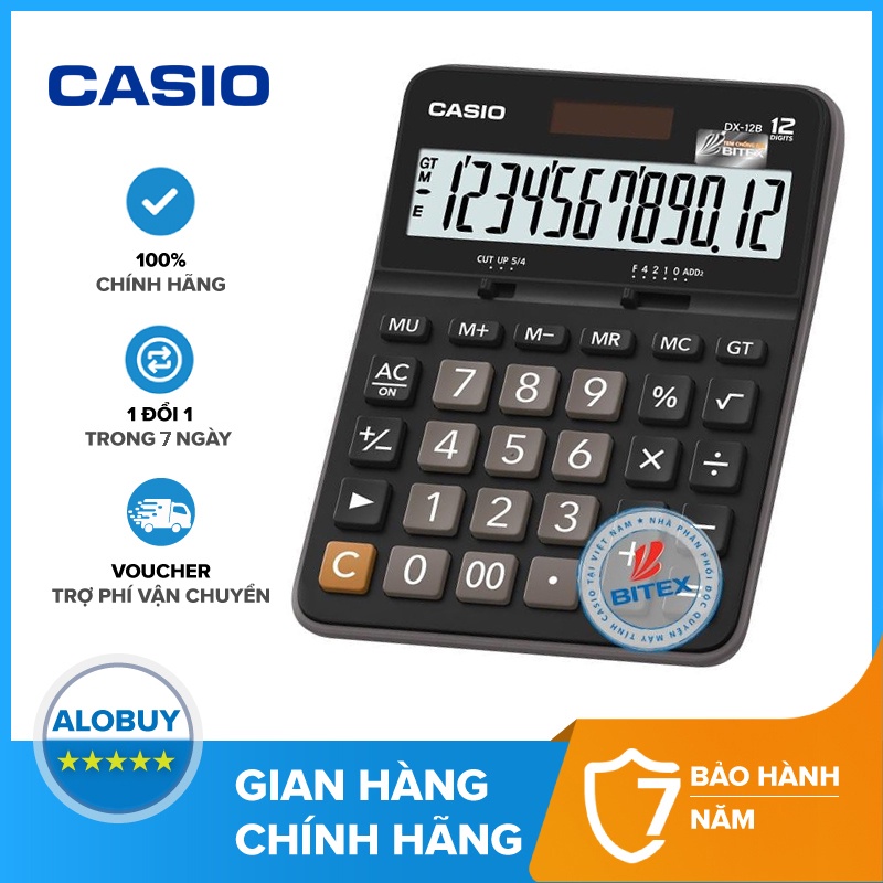 May Tinh Casio Dx 12b Hang Chinh Hang Gia Cạnh Tranh