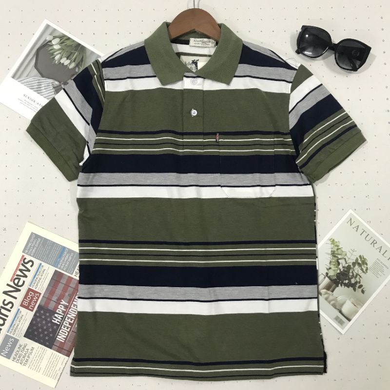 Áo Kẻ Sọc Trung Niên Cổ Bẻ Hàng Cao Cấp | BigBuy360 - bigbuy360.vn