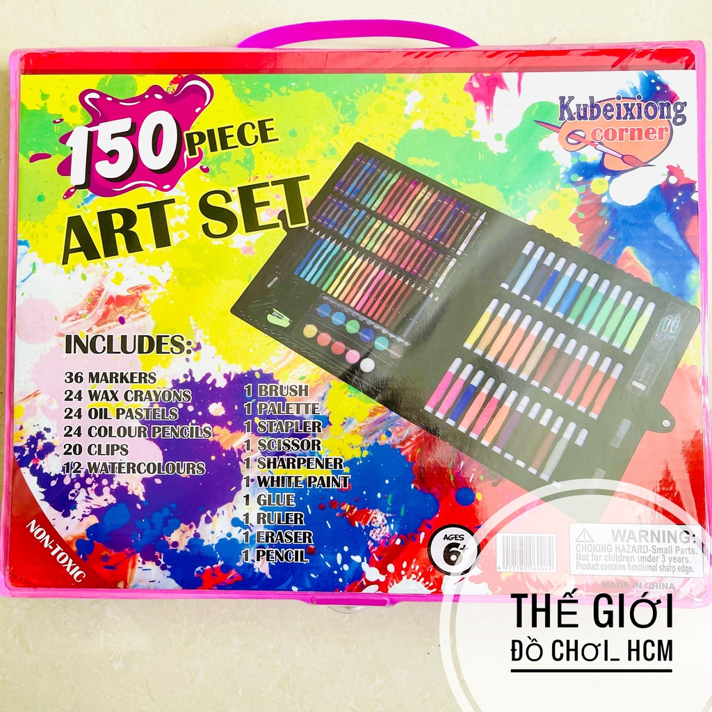 [HÀNG THẬT- CLIP THẬT] Đồ chơi hộp bút màu đa năng lớn 150 chi tiết dành cho bé yêu học vẽ, tô màu đầy sáng tạo.