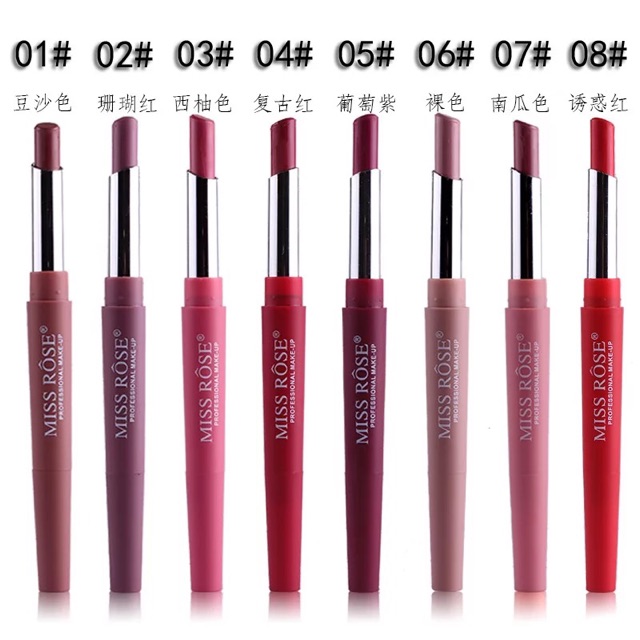 Son lì thỏi 2 đầu đa năng High Pigment Miss Rose | BigBuy360 - bigbuy360.vn