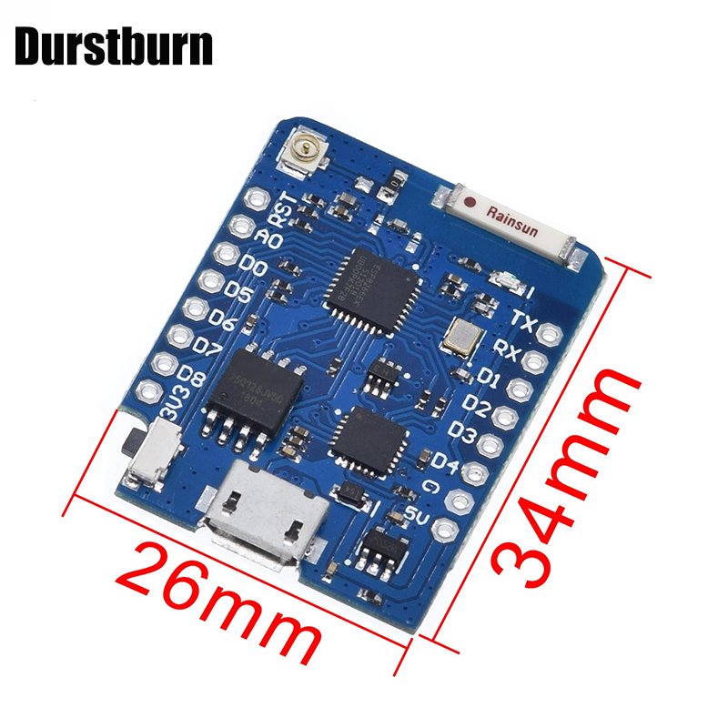 Bộ anten ngoài WEMOS D1 Mini Pro 16M Bytes NodeMCU Based ESP8266 ESP-8266EX CP2104 WIFI tiện dụng