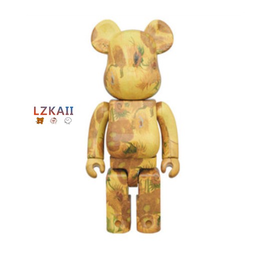 Mô hình nhân vật Bearbrick × Van gogh 400% 28 cm vui nhộn chất lượng cao