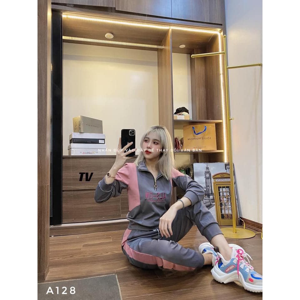 BỘ THỂ THAO IN CHỮ PHỐI MÀU