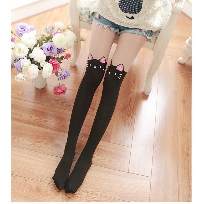 Quần tất giả bốt cho bé gái in các nhân vật hoạt hình mickey và kitty