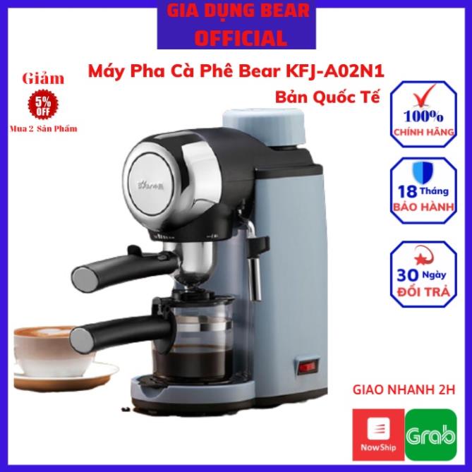 Máy Pha Cà Phê Mini Tự Động Bear KFJ-A02N1, Máy Ép Pha Chế Cafe Espresso Cao Cấp, Sang Trọng. Đậm Đà._Bảo Hành 18 th