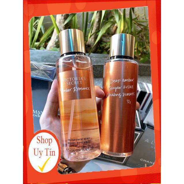 [𝐀𝐮𝐭𝐡𝐞𝐧𝐭𝐢𝐜] Xịt Thơm Body Mist Victoria’s Secret - 𝐀𝐦𝐛𝐞𝐫 𝐑𝐨𝐦𝐚𝐧𝐜𝐞 🍭Hot🍭 | Thế Giới Skin Care
