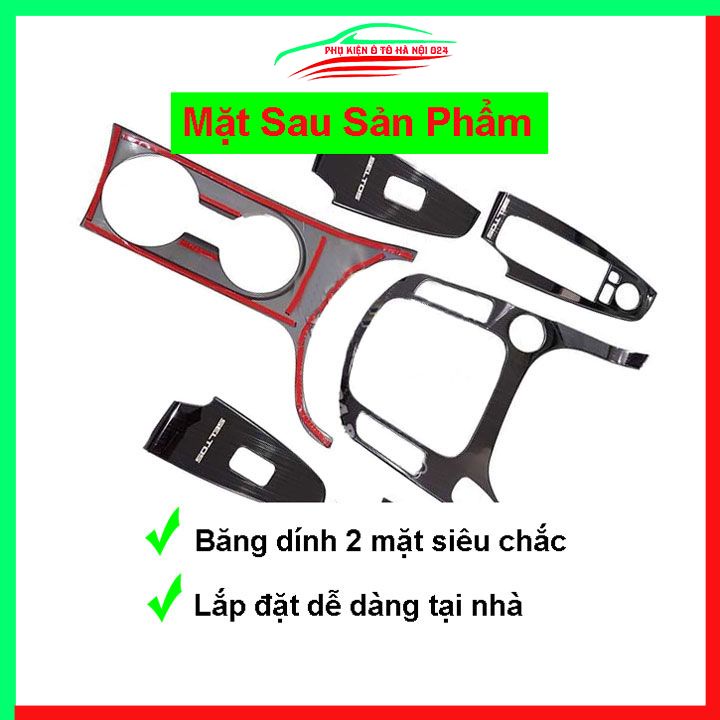 Ốp nội thất cho xe ô tô Seltos 2020 2021 vân Titan bảo vệ chống trầy xước và làm đẹp xe