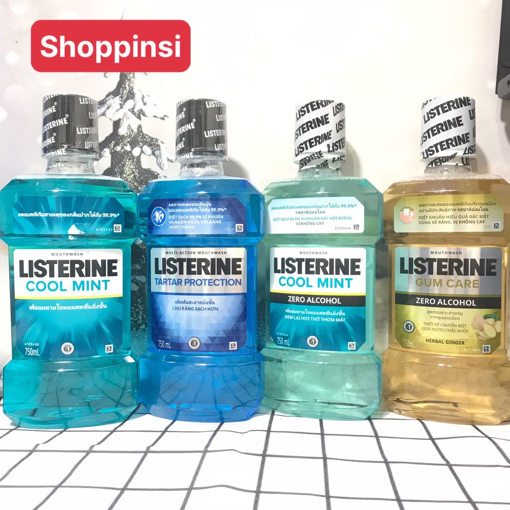 NƯỚC SÚC MIỆNG LISTERINE HƠI THỞ THƠM MÁT DÀI LÂU 750ML