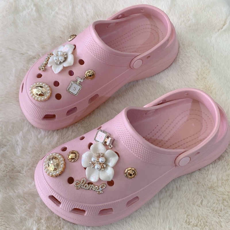 Bộ Phụ Kiện Hạt Ngọc Trai Làm Giày Crocs DIY Có Khóa Cài Có Thể Tháo Rời Làm Quà Tặng Cho Bạn