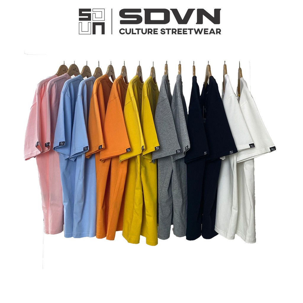 Áo Thun Trơn SDVN 100% Cotton Form Rộng Unisex