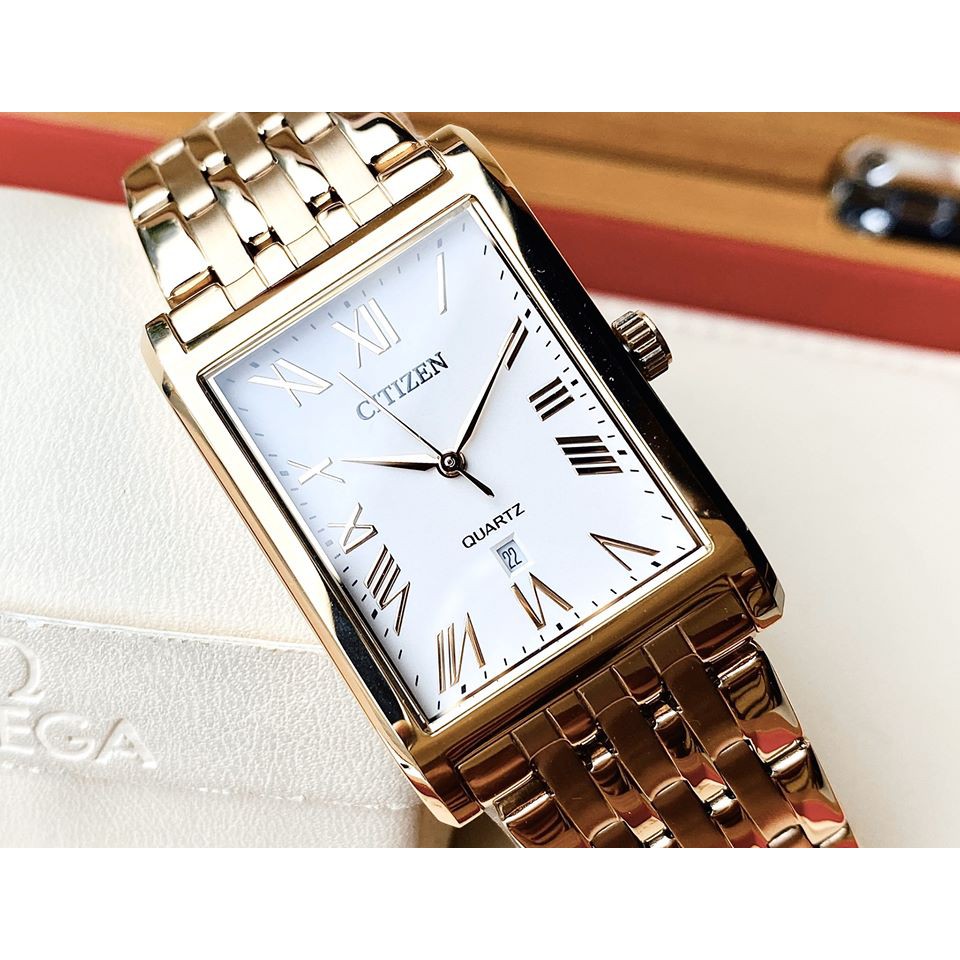 Đồng hồ quartz Nam-Nữ Citizen BH3003-51A mặt vuông dây kim loại