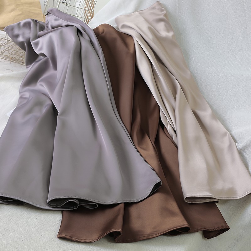 Pick Shop - Ảnh thật - Chân váy lụa dáng dài V004