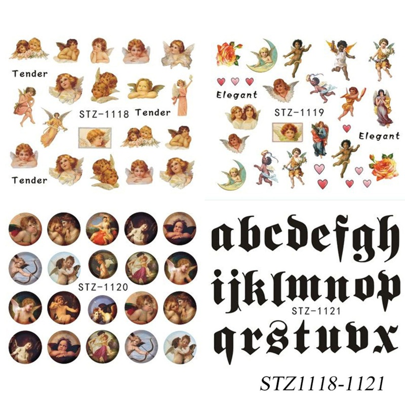 [CH *] Miếng Dán Chuyển Nước Họa Tiết Thiên Thần Cupid 3D Trang Trí Móng Tay DIY Cho Nữ