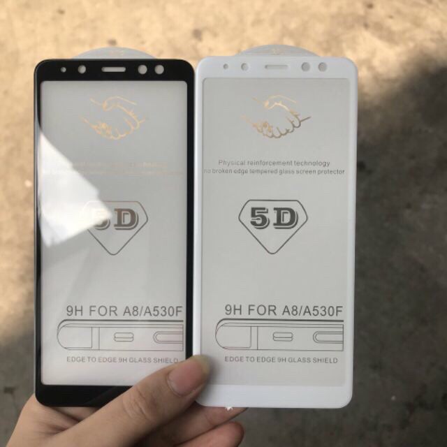 Kính cường lực 5D samsung A8/A8 plus 2018 xịn hộp đỏ