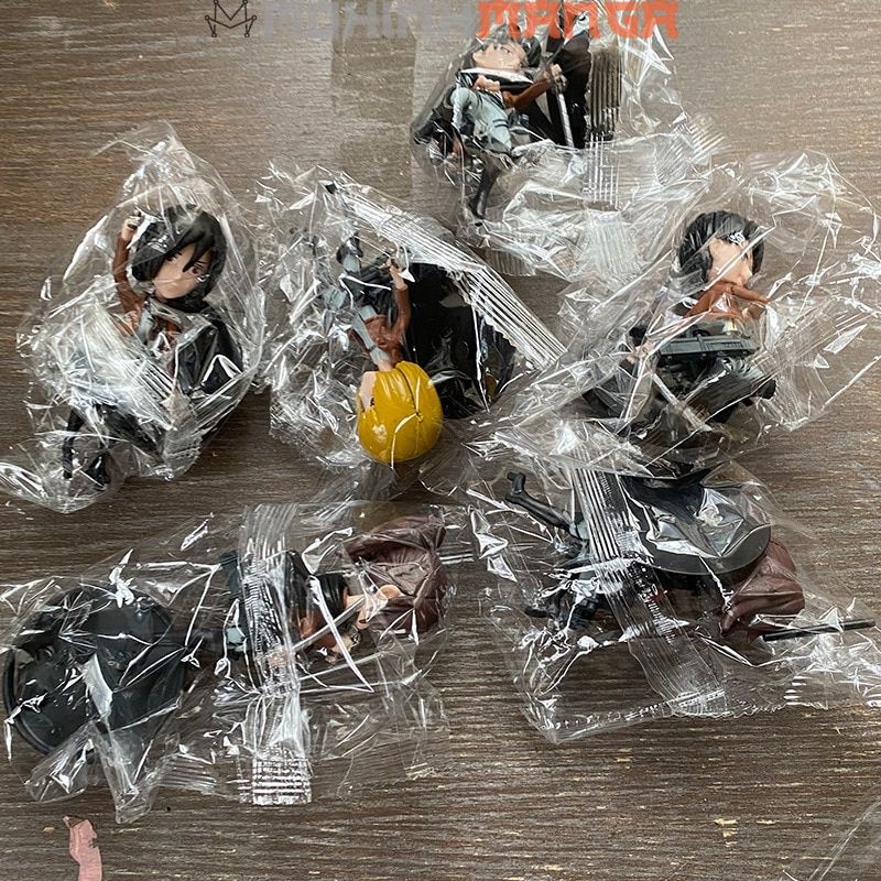 Mô hình chibi 6 nhân vật Attack on titan Đại chiến titan Levi Jean Historia Annie Sasha Armin Erwin Eren Yeager Mikasa