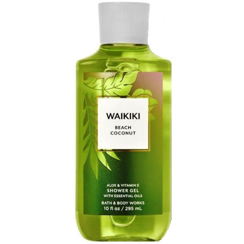Sữa tắm lưu hương mịn da Bath and Body works-Waikiki Beach Coconut 295ml