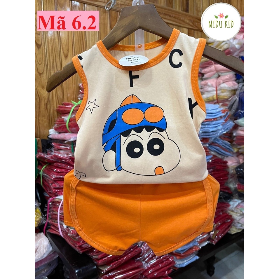 Áo Ba Lỗ Sát Nách Shin Cậu Bé Bút Chì Nhà MiDu Kid Chất Thun Cotton Trẻ Em Cho Bé Trai