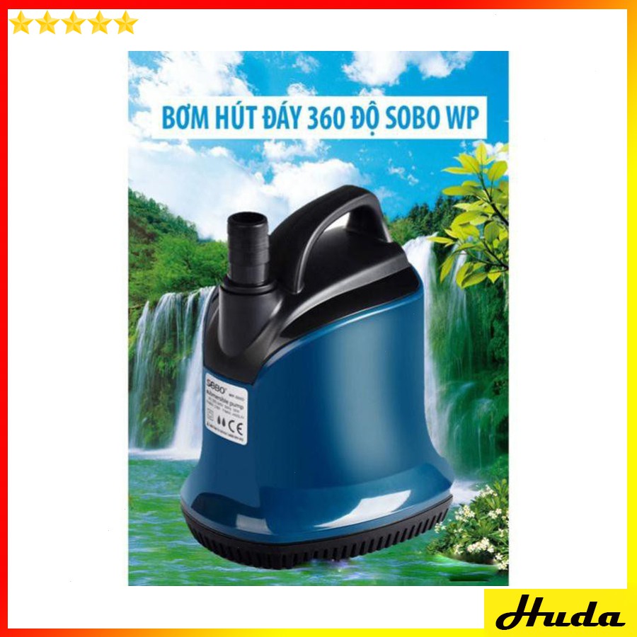 Máy bơm chìm hồ cá mini hút cặn lọc đáy bể cá Koi dùng điện 220v Sobo WP100D WP200D WP300D WP500D