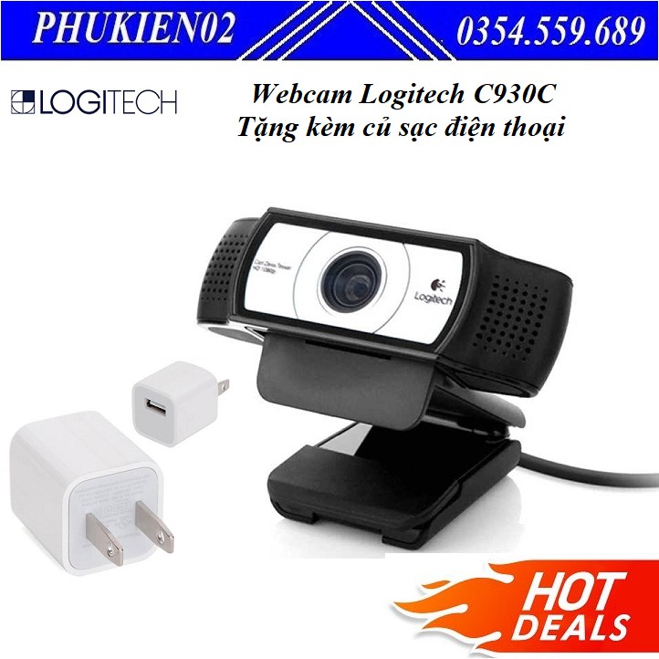 Webcam Logitech C930C/E full HD chính hãng Tặng kèm củ sạc điện thoại đa năng cao cấp