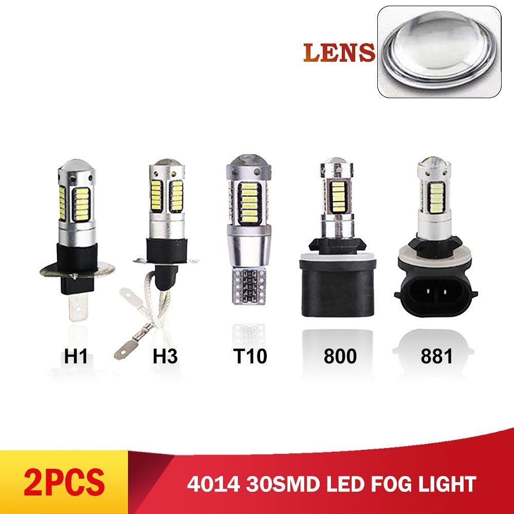 Set 2 Đèn LED Sương Mù Siêu Sáng H1 / H3 / 9005 / 881 / 880 DRL Dành Cho Ô Tô