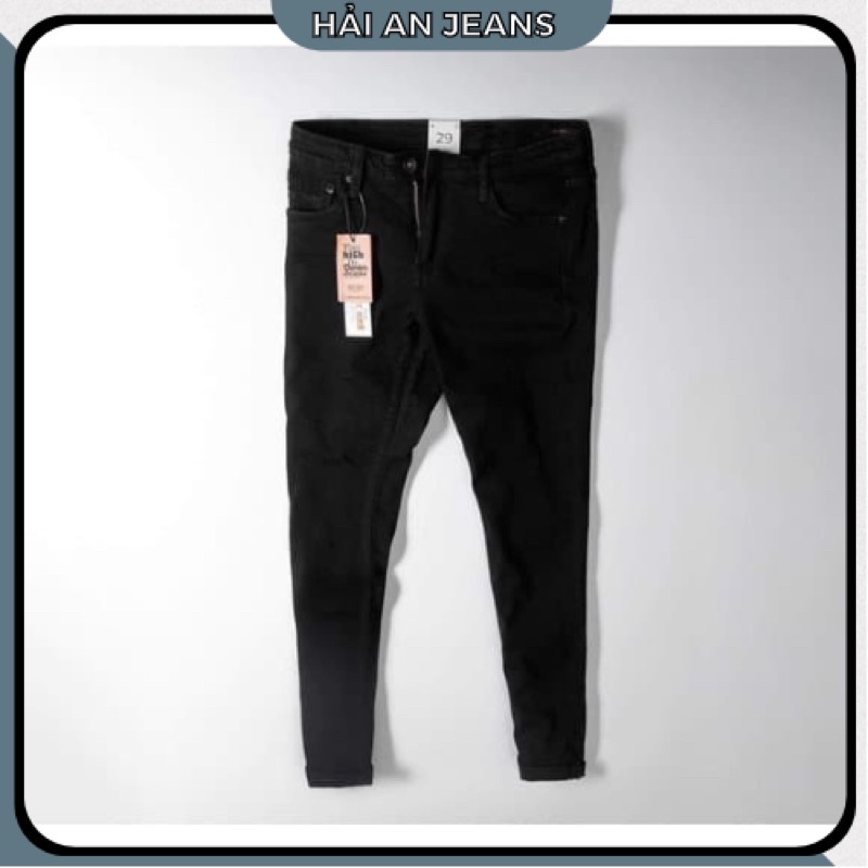 Quần jean nam đen  tuyền Cambodio ống ôm- jean co giãn nhẹ phong cách thời trang | BigBuy360 - bigbuy360.vn