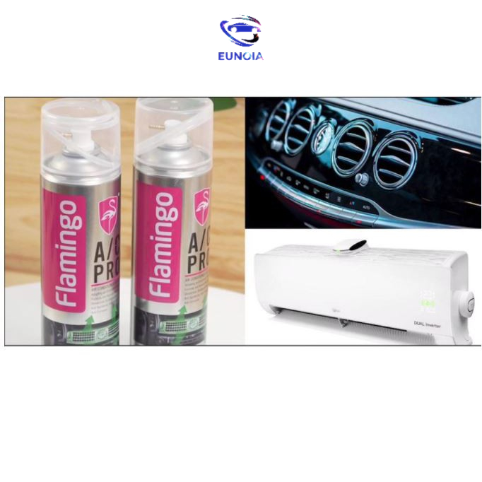 Bình Xịt Bọt Vệ Sinh Khử Mùi Hôi Điều Hòa Ô Tô Flamingo F020 500ml – Hàng Chính Hãng