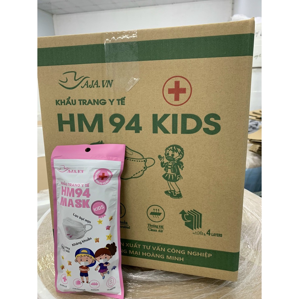 COMBO 10 - 50 Chiếc Khẩu Trang 4D KF94 Chính Hãng Hoạ Tiết Cho Bé từ(1-10 tuổi) Kháng Khuẩn, Chống Bụi Mịn