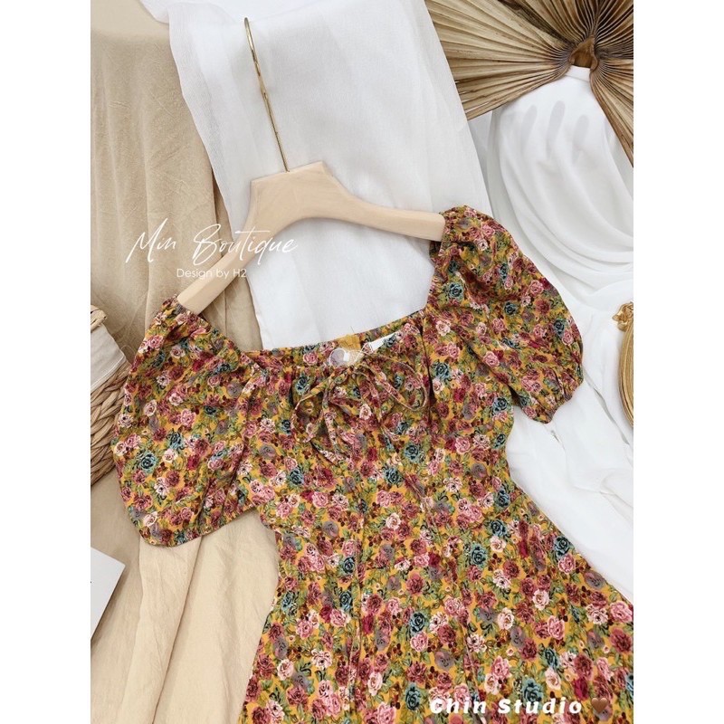 VÁY HOA NHÍ VINTAGE XẺ TÀ | BigBuy360 - bigbuy360.vn