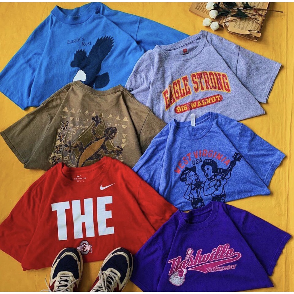 Áo Thun Mỹ 2hand, Áo Phông Nam Nữ Secondhand, Áo Thun Unisex Thời Trang Chất Xịn Thời Trang Form Rộng Chọn Size