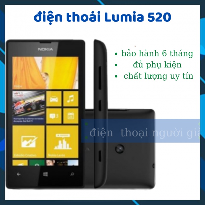 Điện thoại NOKIA LUMIA 520 Hàng hiếm cực hot lướt fb , zl mượt