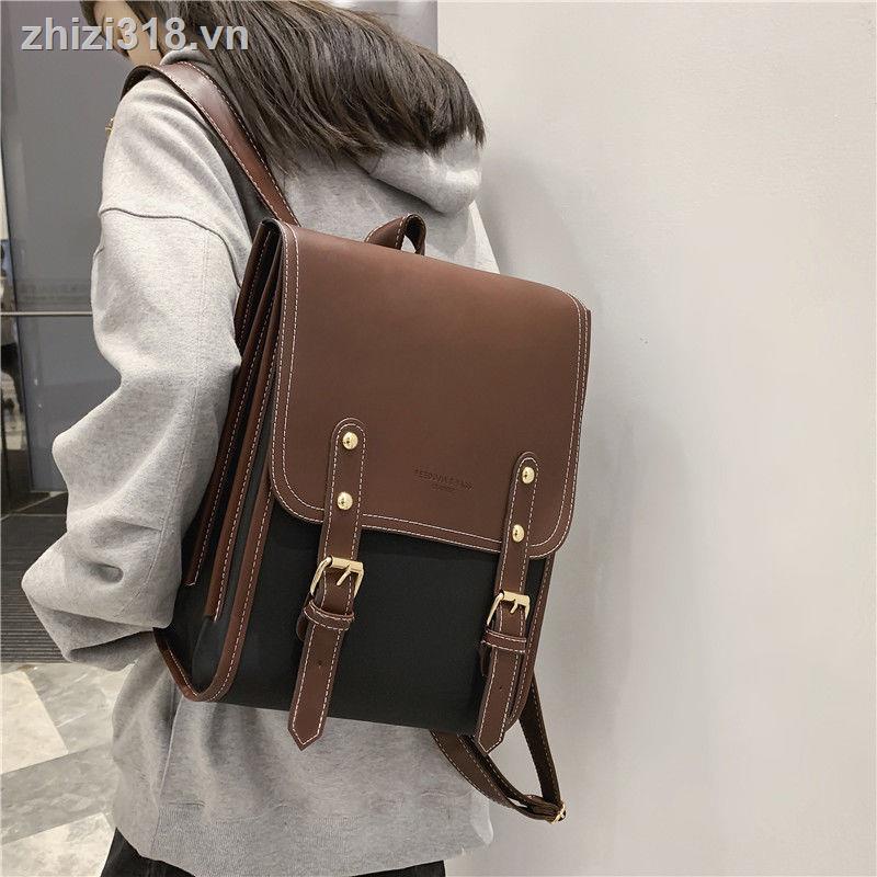 Balo da PU phong cách vintage thời trang 2021 dành cho nữ