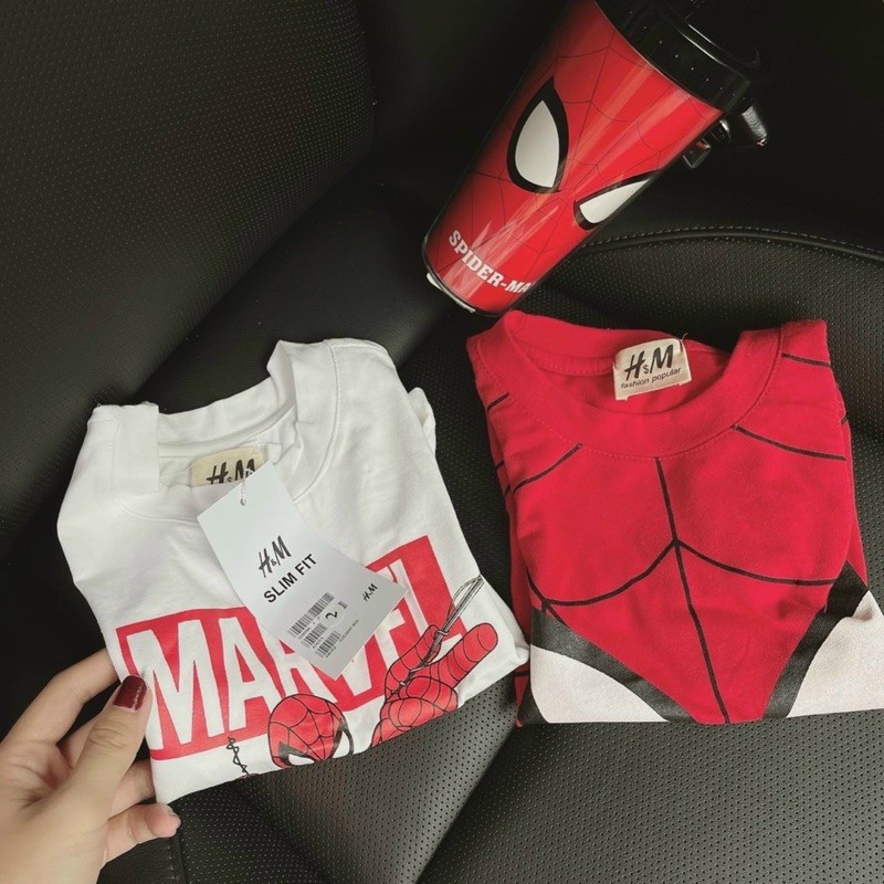 [Mã FAMAYFA2 giảm 10K đơn 50K] Set 2 Áo Phông Hình Mavel Cộc Tay Chất Cotton Mát Cho Bé - Nhà Cam