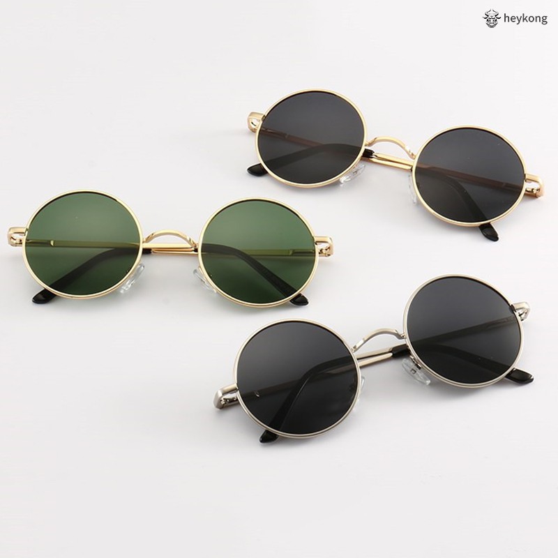 Vintage Retro Round Sunglasses Metal Circle Frame Casual Sunglasses for Men | BigBuy360 - bigbuy360.vn