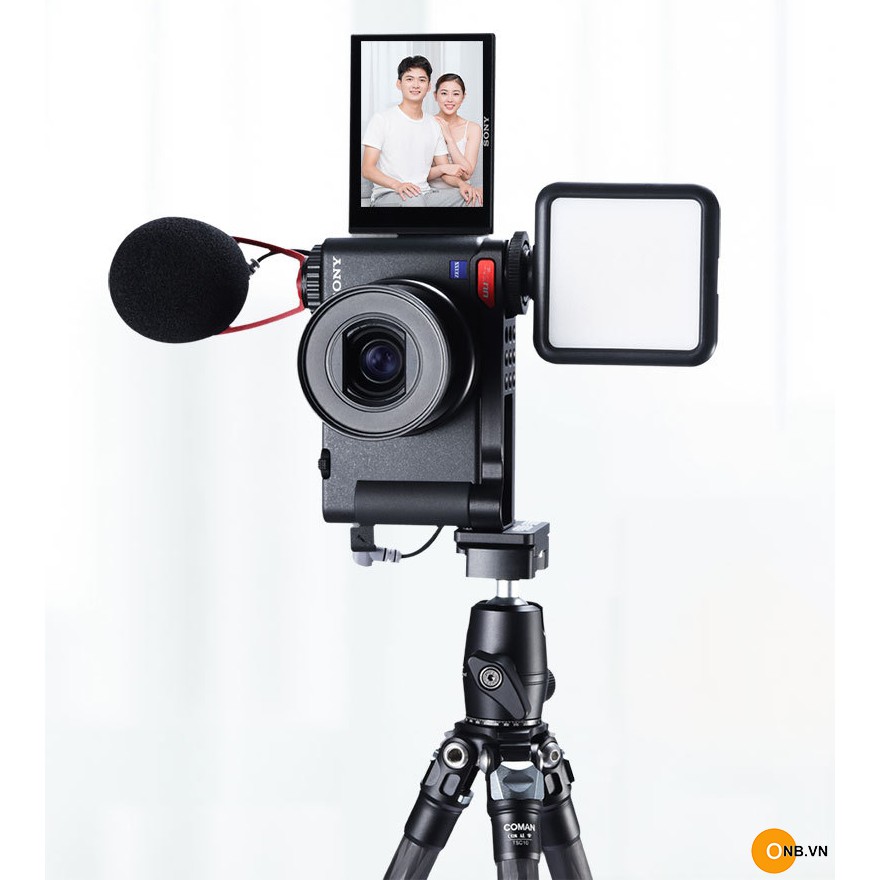 Uurig Plate Sony ZV1 - Đế kim loại bảo vệ và gắn máy dọc tripod