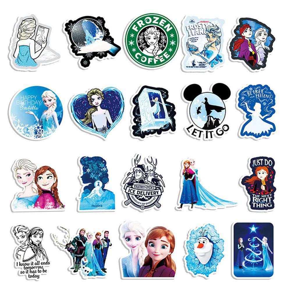 Nhãn Dán Mini Hình Frozen Trang Trí Vali Ván Trượt / Laptop / Hành Lý / Guitar Cổ Điển