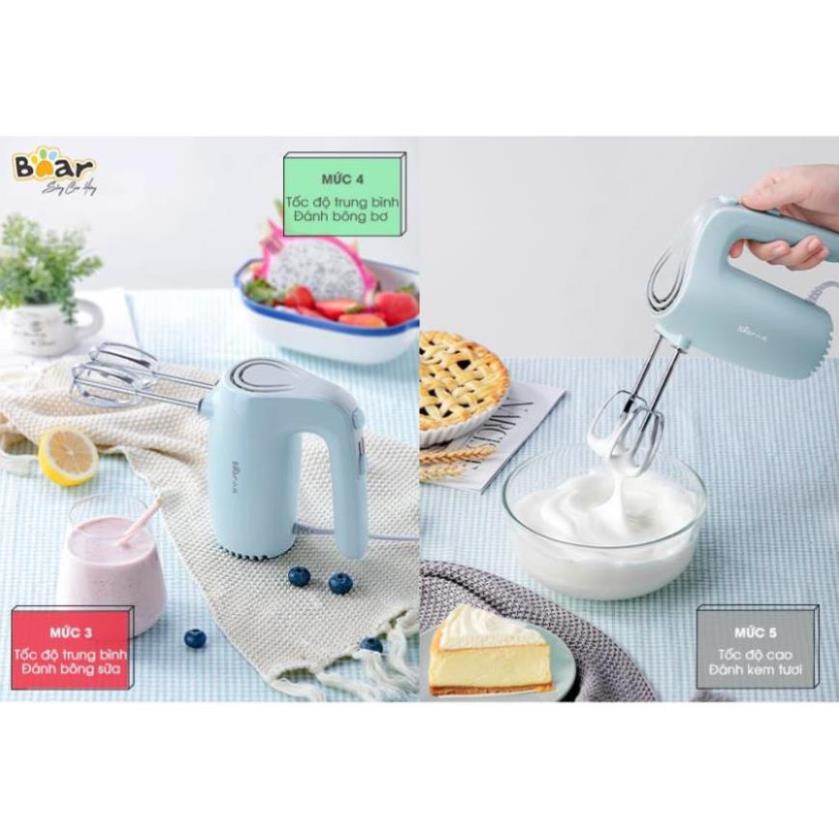 Máy Đánh Trứng Cầm Tay Mini Bear,  Máy Đánh Kem Trứng, Máy Đánh, Trộn Bột Đa Năng_Công Suất Lớn _Bảo Hành 12 Tháng