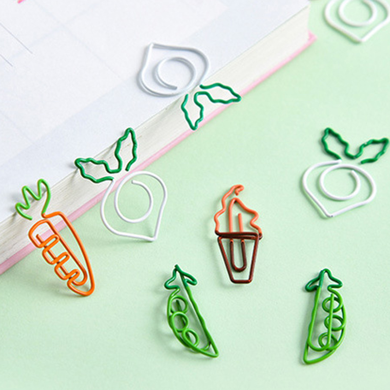 Two-color Carrot Paperclip Ice Cream Paperclip Shape Paperclip Pin YKT