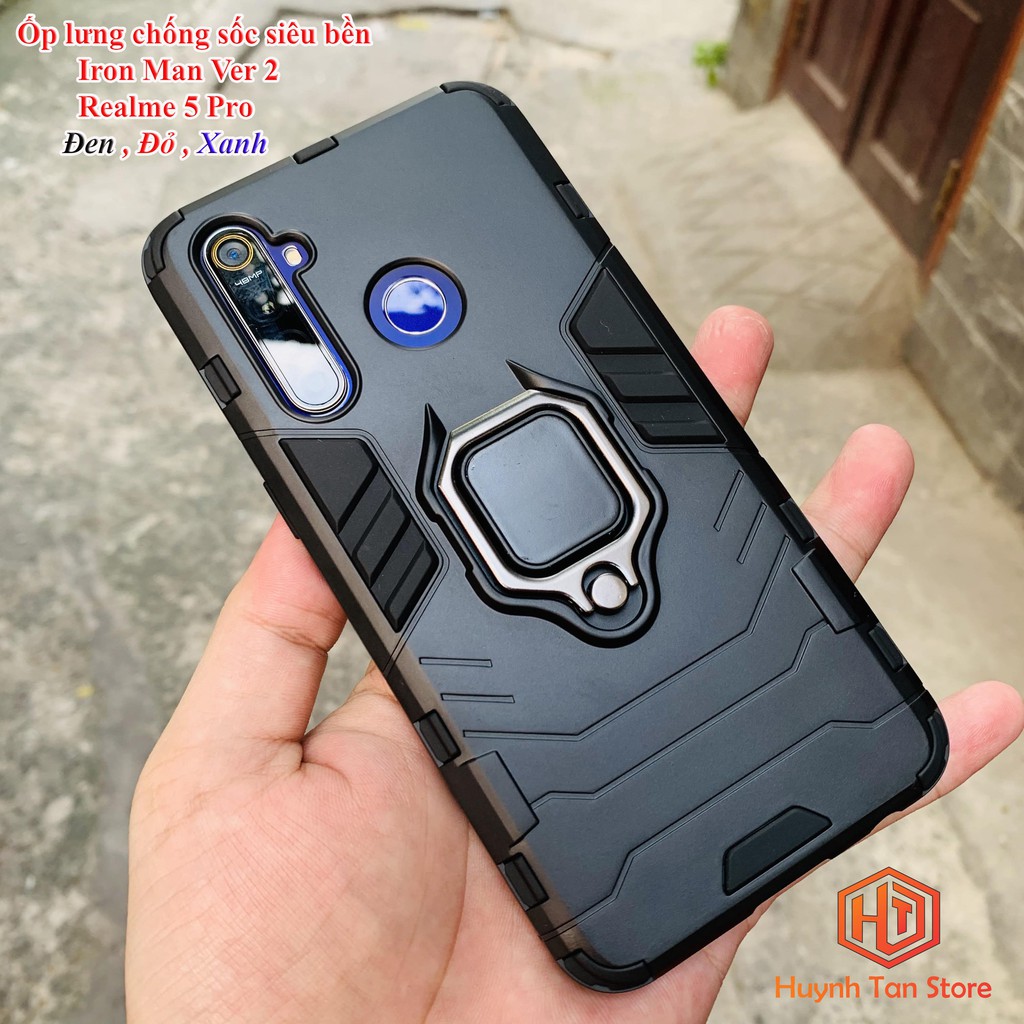 Ốp lưng Realme 5 Pro chông sốc Iron Ver 2