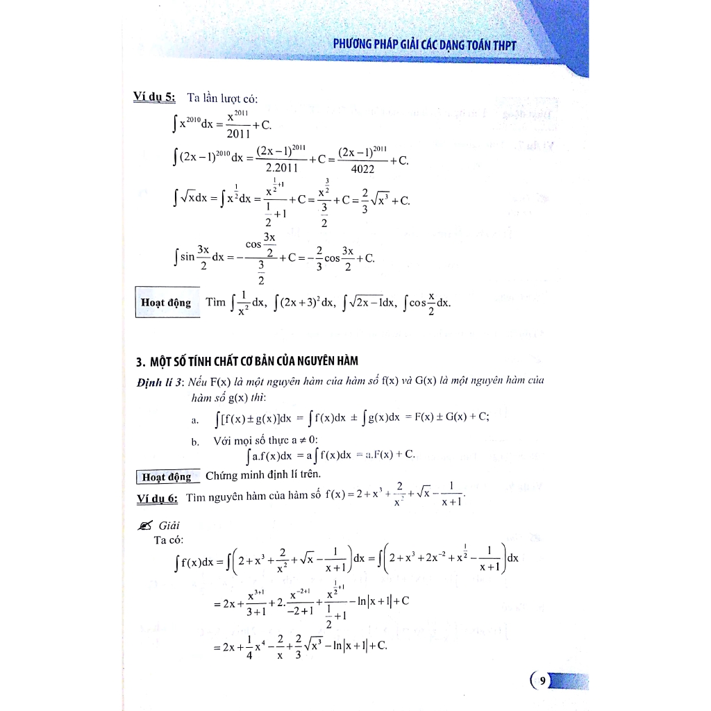 Sách - Phương Pháp Giải Các Dạng Toán THPT: Nguyên Hàm, Tích Phân Và Ứng Dụng