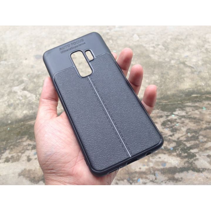 Ốp lưng dẻo vân da Auto Focus cho Galaxy S9 Plus