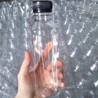 chai nhựa vuông 330ml [nắp đen]