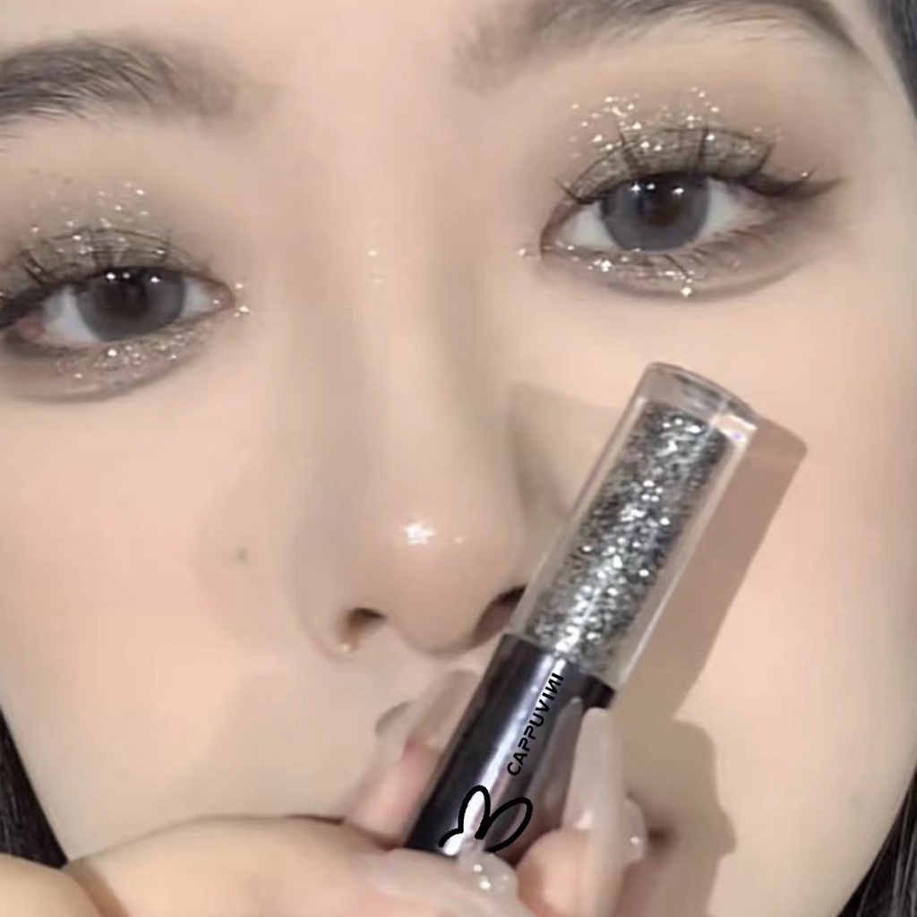 Phấn Mắt Dạng Lỏng Hai Đầu CAPPUVINI Màu Lì / Nhũ Kim Tuyến Mịn Màng